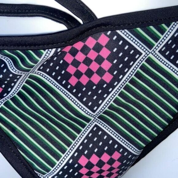 Geo Print‎ Strappy Triangle Bikini Two Piece Swimsuits Juniors L NWT - Picture 7 of 9